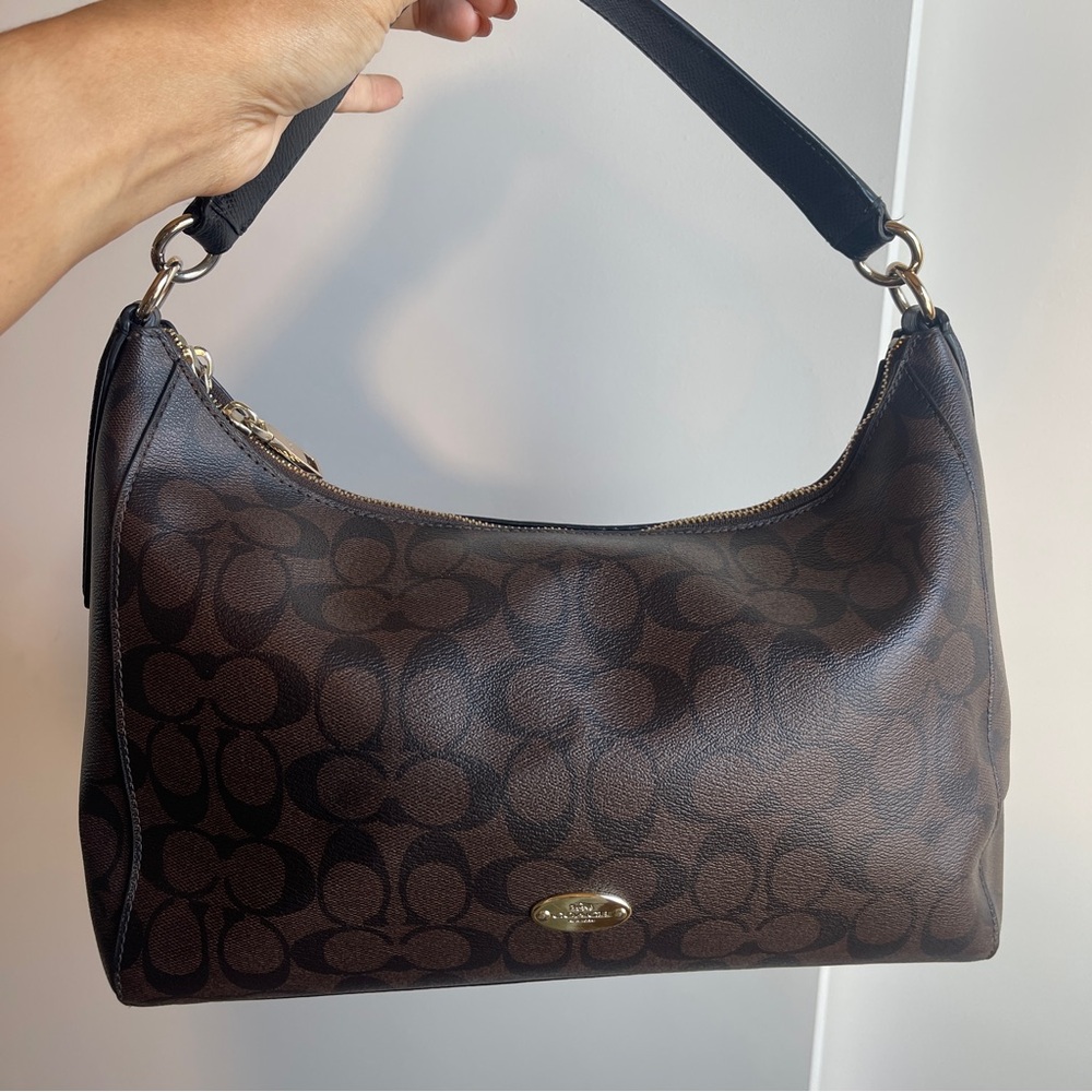 Brown Coach hobo bag